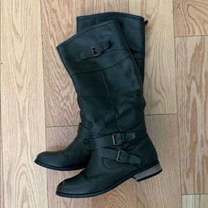 women’s size 9 brown waterproof wide calf boot